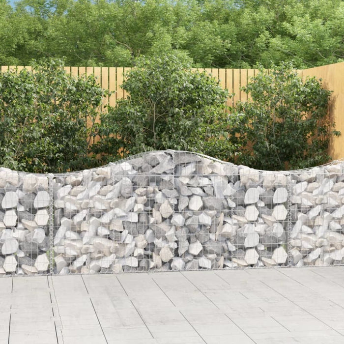 Arched Gabion Basket 200x30x80/100 Cm Galvanised Iron Opttna