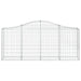 Arched Gabion Basket 200x30x80/100 Cm Galvanised Iron Opttna