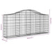 Arched Gabion Basket 200x30x80/100 Cm Galvanised Iron Opttna