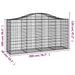 Arched Gabion Basket 200x50x100/120 Cm Galvanised Iron