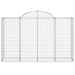 Arched Gabion Basket 200x50x120/140 Cm Galvanised Iron
