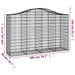Arched Gabion Basket 200x50x120/140 Cm Galvanised Iron