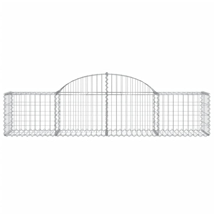 Arched Gabion Basket 200x50x40/60 Cm Galvanised Iron Optakx