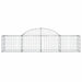 Arched Gabion Basket 200x50x40/60 Cm Galvanised Iron Optakx