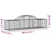 Arched Gabion Basket 200x50x40/60 Cm Galvanised Iron Optakx