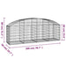 Arched Gabion Basket 200x50x60/80 Cm Galvanised Iron Optait