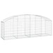 Arched Gabion Basket 200x50x60/80 Cm Galvanised Iron Optait