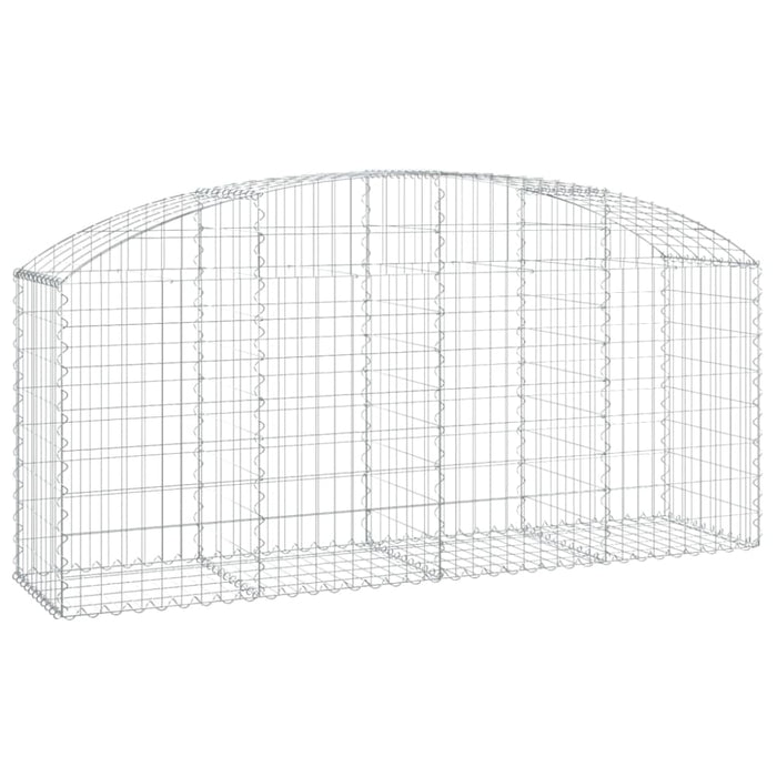 Arched Gabion Basket 200x50x80/100 Cm Galvanised Iron Optaia