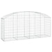 Arched Gabion Basket 200x50x80/100 Cm Galvanised Iron Optaia