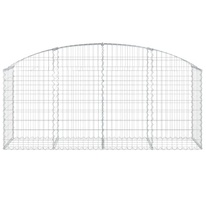 Arched Gabion Basket 200x50x80/100 Cm Galvanised Iron Optaia