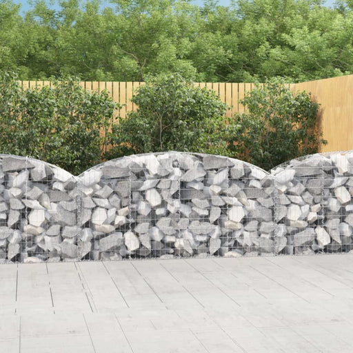 Arched Gabion Basket 200x50x80/100 Cm Galvanised Iron Optaia
