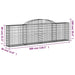 Arched Gabion Basket 300x30x80/100 Cm Galvanised Iron Optpba