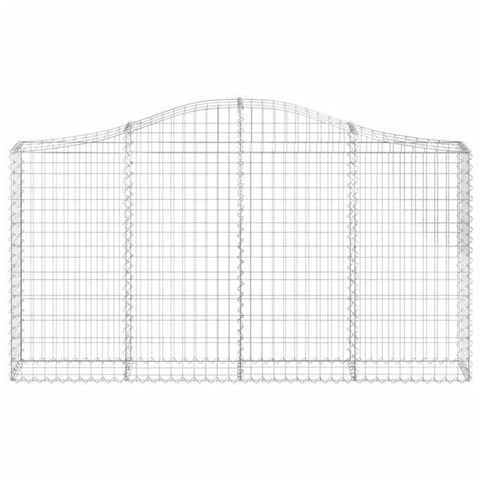 Arched Gabion Baskets 2 Pcs 200x30x100/120 Cm Galvanised