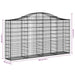 Arched Gabion Baskets 2 Pcs 200x30x100/120 Cm Galvanised