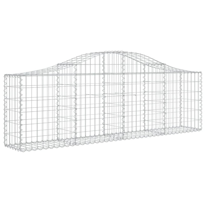 Arched Gabion Baskets 2 Pcs 200x30x60/80 Cm Galvanised Iron