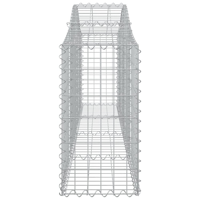 Arched Gabion Baskets 2 Pcs 200x30x60/80 Cm Galvanised Iron