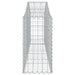 Arched Gabion Baskets 2 Pcs 200x30x60/80 Cm Galvanised Iron