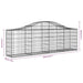 Arched Gabion Baskets 2 Pcs 200x30x60/80 Cm Galvanised Iron