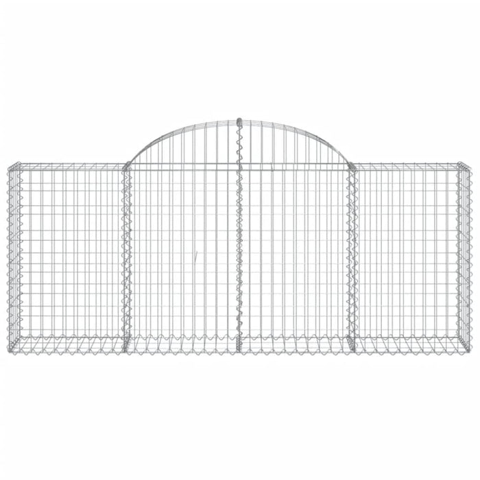 Arched Gabion Baskets 2 Pcs 200x30x80/100 Cm Galvanised