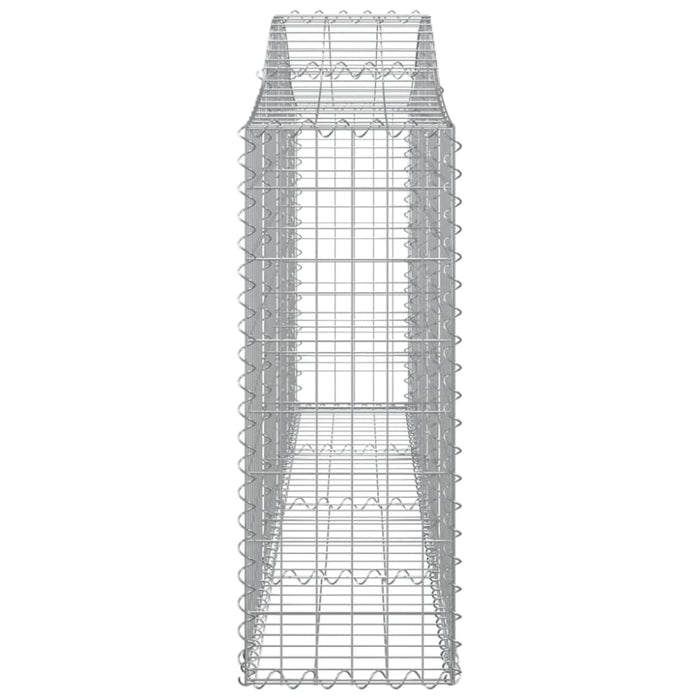 Arched Gabion Baskets 2 Pcs 200x30x80/100 Cm Galvanised