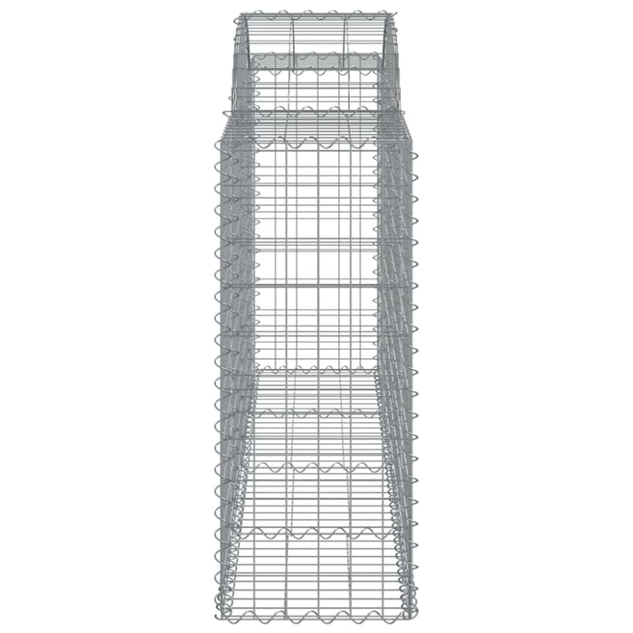 Arched Gabion Baskets 2 Pcs 200x50x100/120 Cm Galvanised