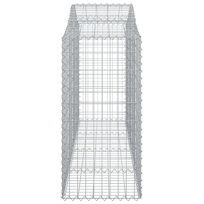 Arched Gabion Baskets 2 Pcs 200x50x100/120 Cm Galvanised