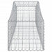 Arched Gabion Baskets 2 Pcs 200x50x40/60 Cm Galvanised Iron