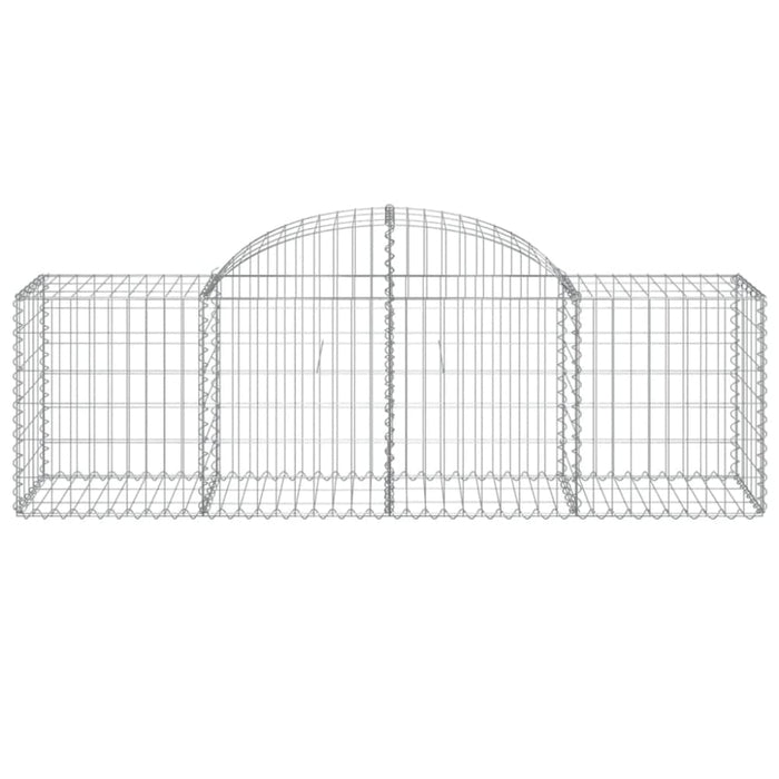 Arched Gabion Baskets 2 Pcs 200x50x60/80 Cm Galvanised Iron