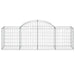 Arched Gabion Baskets 2 Pcs 200x50x60/80 Cm Galvanised Iron
