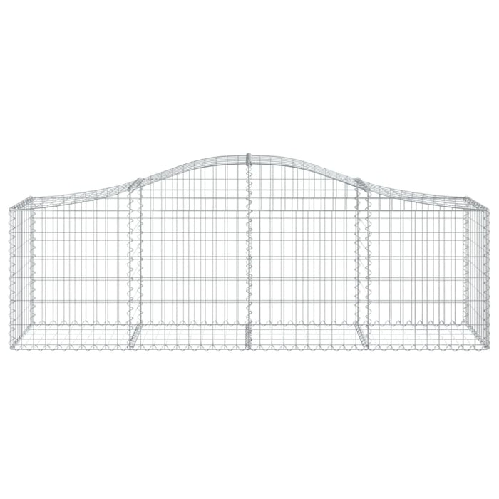 Arched Gabion Baskets 2 Pcs 200x50x60/80 Cm Galvanised Iron