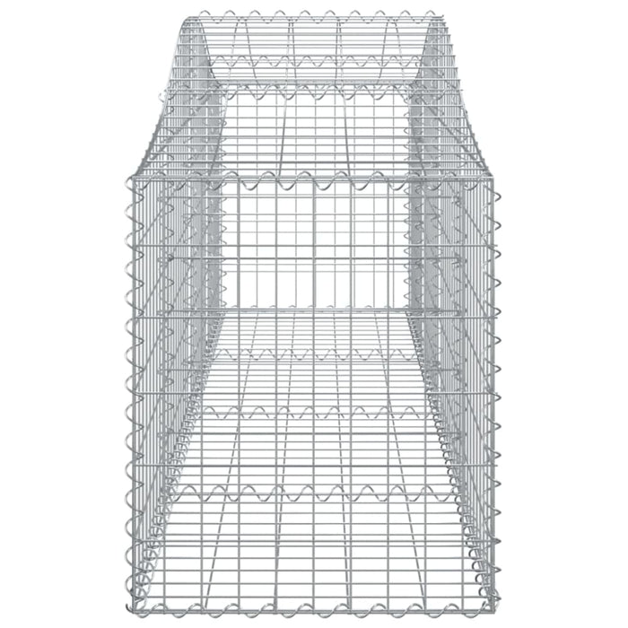 Arched Gabion Baskets 2 Pcs 200x50x60/80 Cm Galvanised Iron