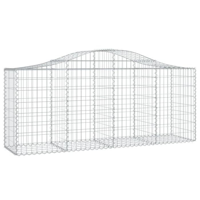 Arched Gabion Baskets 2 Pcs 200x50x80/100 Cm Galvanised
