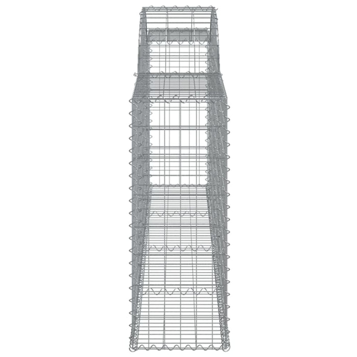 Arched Gabion Baskets 2 Pcs 300x30x80/100 Cm Galvanised