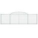 Arched Gabion Baskets 2 Pcs 300x30x80/100 Cm Galvanised