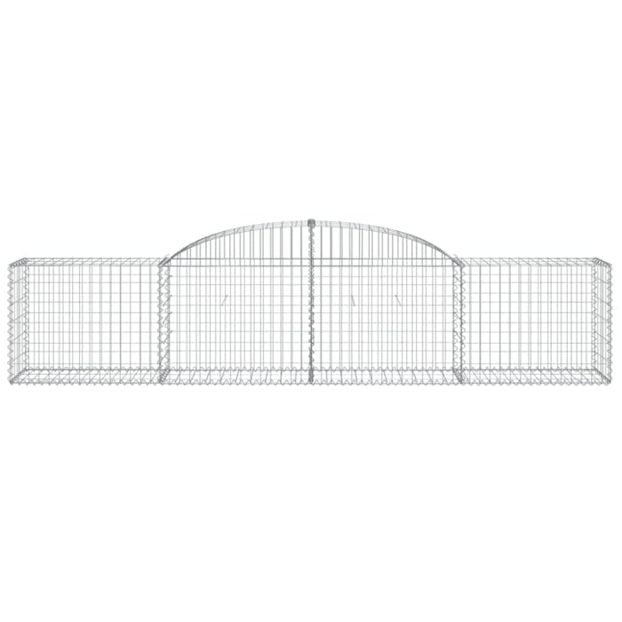 Arched Gabion Baskets 2 Pcs 300x50x60/80 Cm Galvanised Iron