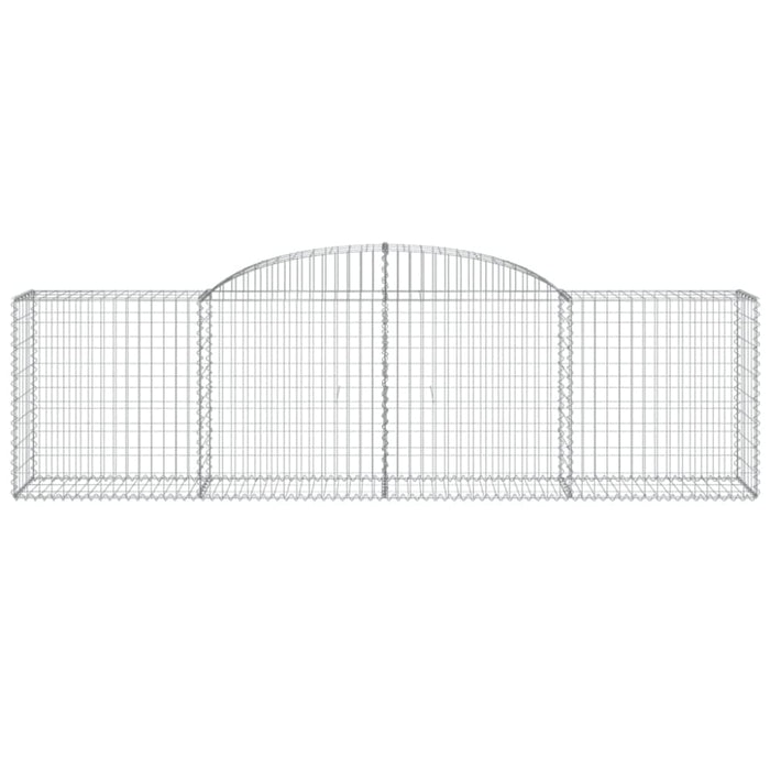 Arched Gabion Baskets 2 Pcs 300x50x80/100 Cm Galvanised