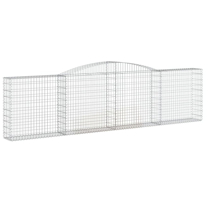 Arched Gabion Baskets 2 Pcs 400x30x100/120 Cm Galvanised