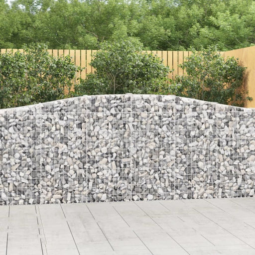 Arched Gabion Baskets 2 Pcs 400x30x100/120 Cm Galvanised