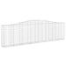 Arched Gabion Baskets 2 Pcs 400x30x100/120 Cm Galvanised