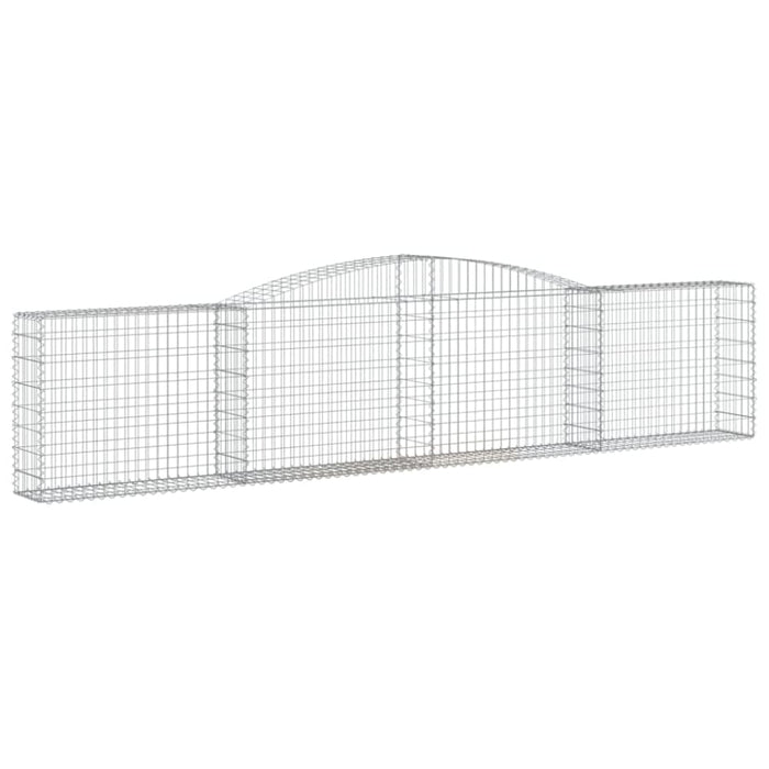 Arched Gabion Baskets 2 Pcs 400x30x80/100 Cm Galvanised