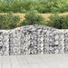Arched Gabion Baskets 2 Pcs 400x50x100/120 Cm Galvanised