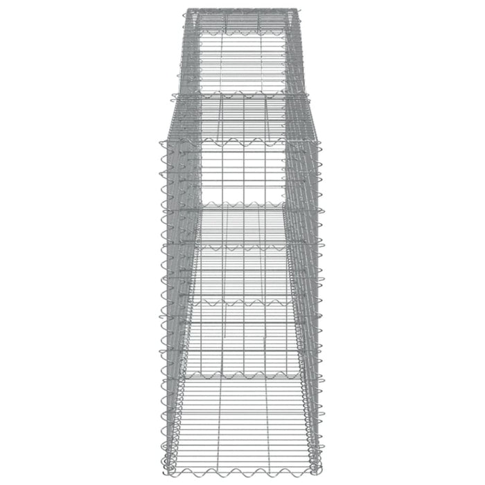 Arched Gabion Baskets 2 Pcs 400x50x100/120 Cm Galvanised