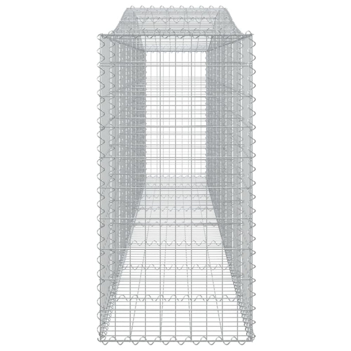 Arched Gabion Baskets 2 Pcs 400x50x100/120 Cm Galvanised