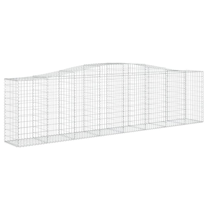 Arched Gabion Baskets 2 Pcs 400x50x100/120 Cm Galvanised