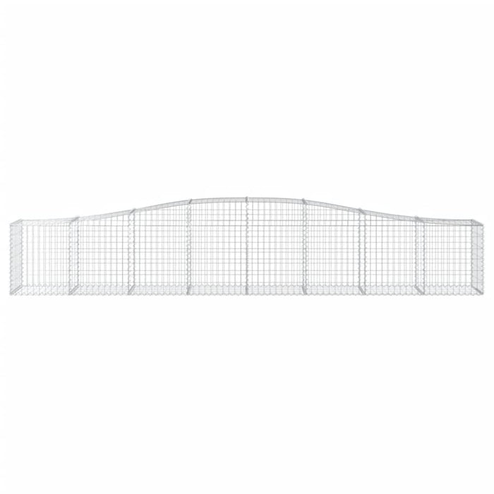 Arched Gabion Baskets 2 Pcs 400x50x60/80 Cm Galvanised Iron