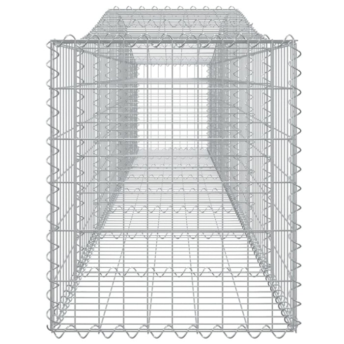 Arched Gabion Baskets 2 Pcs 400x50x60/80 Cm Galvanised Iron