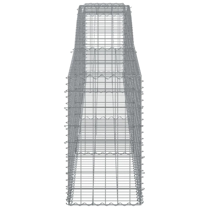 Arched Gabion Baskets 2 Pcs 400x50x80/100 Cm Galvanised
