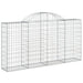Arched Gabion Baskets 3 Pcs 200x30x100/120 Cm Galvanised