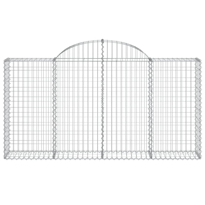 Arched Gabion Baskets 3 Pcs 200x30x100/120 Cm Galvanised