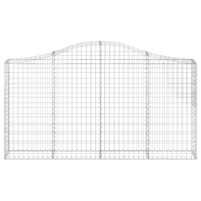 Arched Gabion Baskets 3 Pcs 200x30x100/120 Cm Galvanised